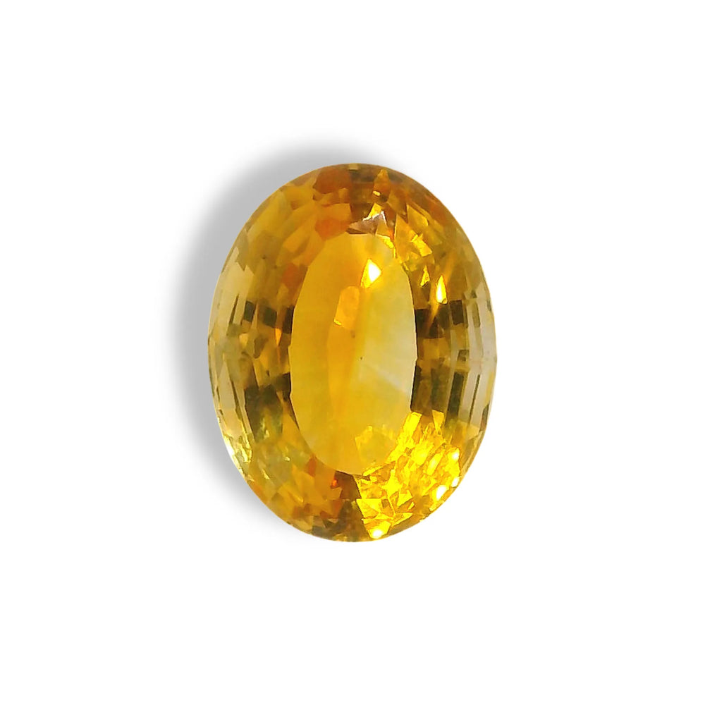 Brazilian Citrine 7.19 Carat / 7.99 Ratti, Unheated and Untreated – No indications of treatment observed – top view