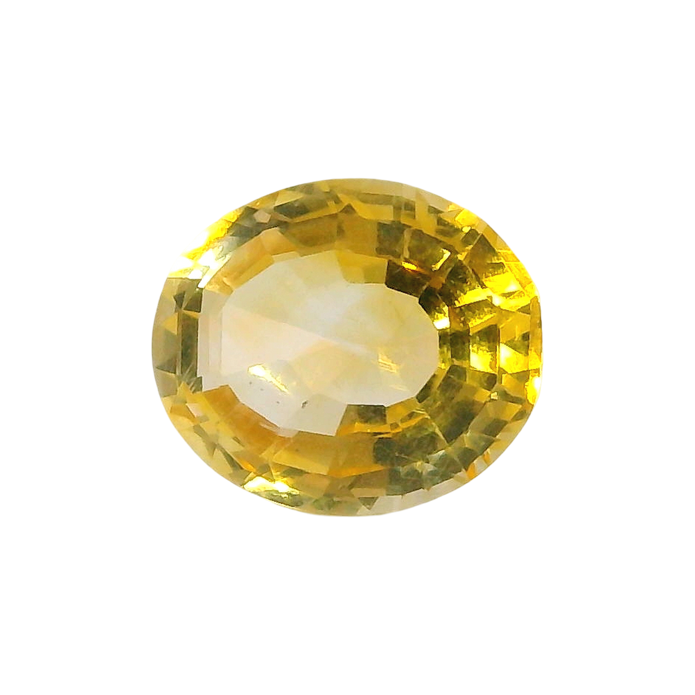 Brazilian Citrine 7.61 Carat / 8.46 Ratti, Unheated and Untreated – No indications of treatment observed – front view