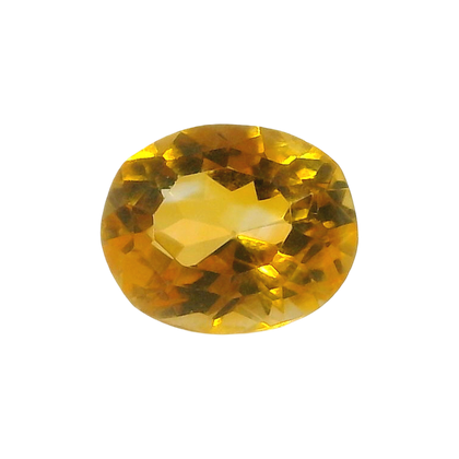 Brazilian Citrine 3.9 Carat / 4.34 Ratti, Unheated and Untreated – No indications of treatment observed – front view