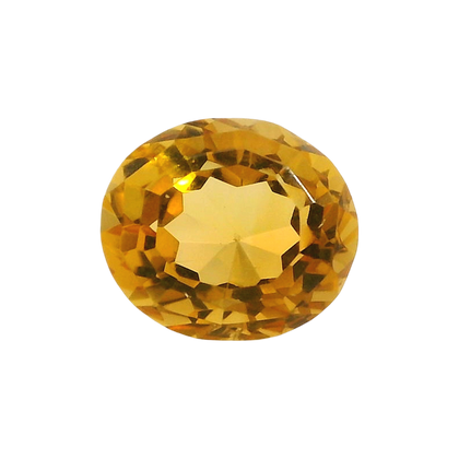 Brazilian Citrine 4.01 Carat / 4.46 Ratti, Unheated and Untreated – No indications of treatment observed – front view