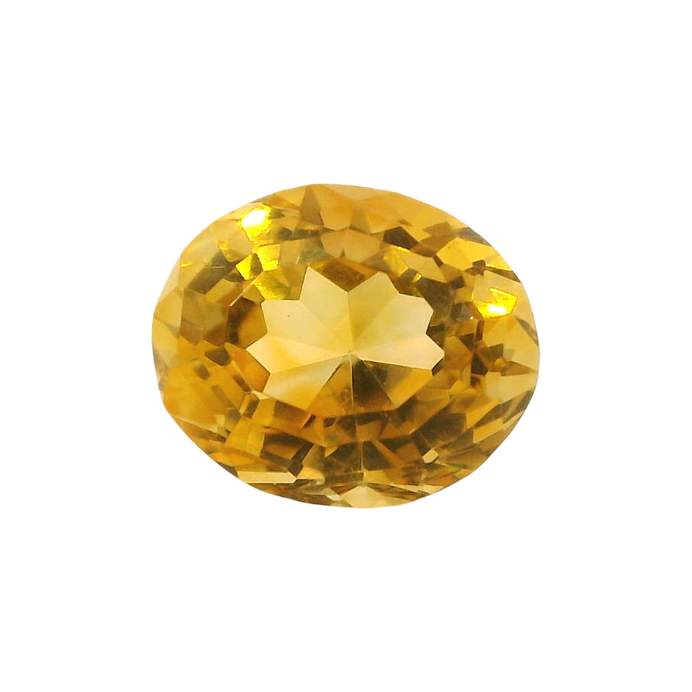 Brazilian Citrine 5.5 Carat / 6.12 Ratti, Unheated and Untreated – No indications of treatment observed – front view