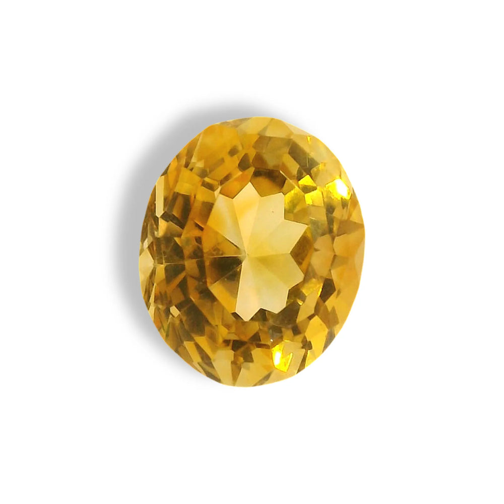 Brazilian Citrine 5.5 Carat / 6.12 Ratti, Unheated and Untreated – No indications of treatment observed – top view