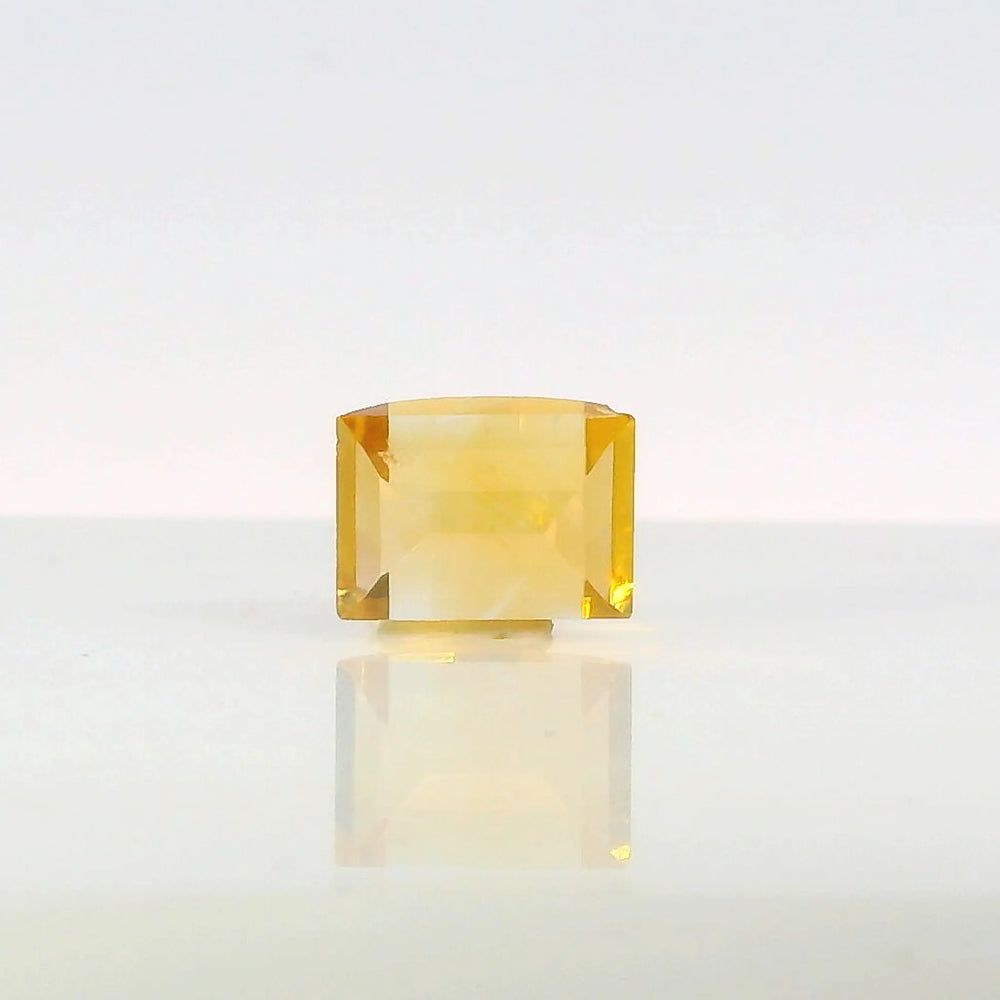 Brazilian Citrine 1.92 Carat / 2.14 Ratti, Unheated and Untreated – No indications of treatment observed – back view