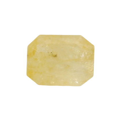 Burmese Yellow Sapphire (Pukhraj) 8.67 Carat / 9.64 Ratti, Unheated and Untreated – No indications of treatment observed – front view