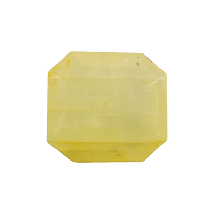 Yellow Sapphire (Pukhraj) 7.31 Carat / 8.13 Ratti, Unheated and Untreated – No indications of treatment observed – front view