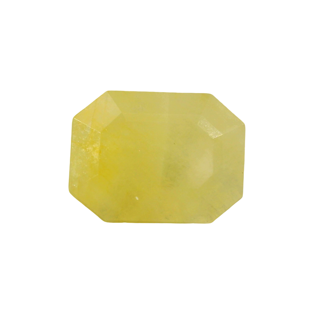 Burmese Yellow Sapphire (Pukhraj) 8.37 Carat / 9.3 Ratti, Unheated and Untreated – No indications of treatment observed – front view