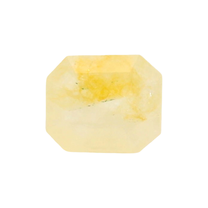 Yellow Sapphire (Pukhraj) 4.24 Carat / 4.72 Ratti, Unheated and Untreated – No indications of treatment observed – front view