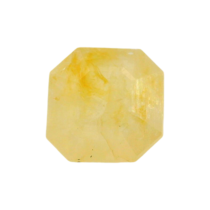 Yellow Sapphire (Pukhraj) 3.86 Carat / 4.29 Ratti, Unheated and Untreated – No indications of treatment observed – front view