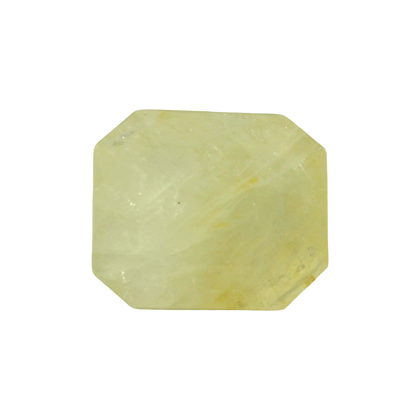 Yellow Sapphire (Pukhraj) 8.37 Carat / 9.3 Ratti, Unheated and Untreated – No indications of treatment observed – front view