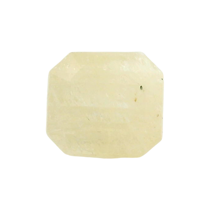 Burmese Yellow Sapphire (Pukhraj) 6.64 Carat / 7.38 Ratti, Unheated and Untreated – No indications of treatment observed – front view
