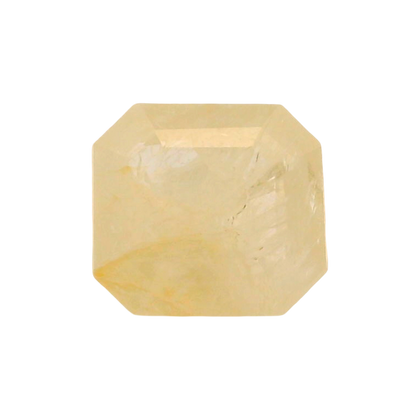 Burmese Yellow Sapphire (Pukhraj) 8.53 Carat / 9.48 Ratti, Unheated and Untreated – No indications of treatment observed – front view