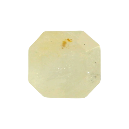 Burmese Yellow Sapphire (Pukhraj) 6.74 Carat / 7.49 Ratti, Unheated and Untreated – No indications of treatment observed – front view