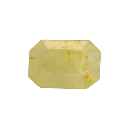 Yellow Sapphire (Pukhraj) 7.95 Carat / 8.84 Ratti, Unheated and Untreated – No indications of treatment observed – front view