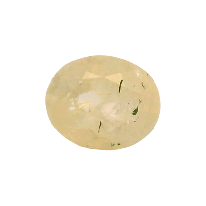 Sri Lankan Yellow Sapphire (Pukhraj) 2.98 Carat / 3.32 Ratti, Unheated and Untreated – No indications of treatment observed – front view