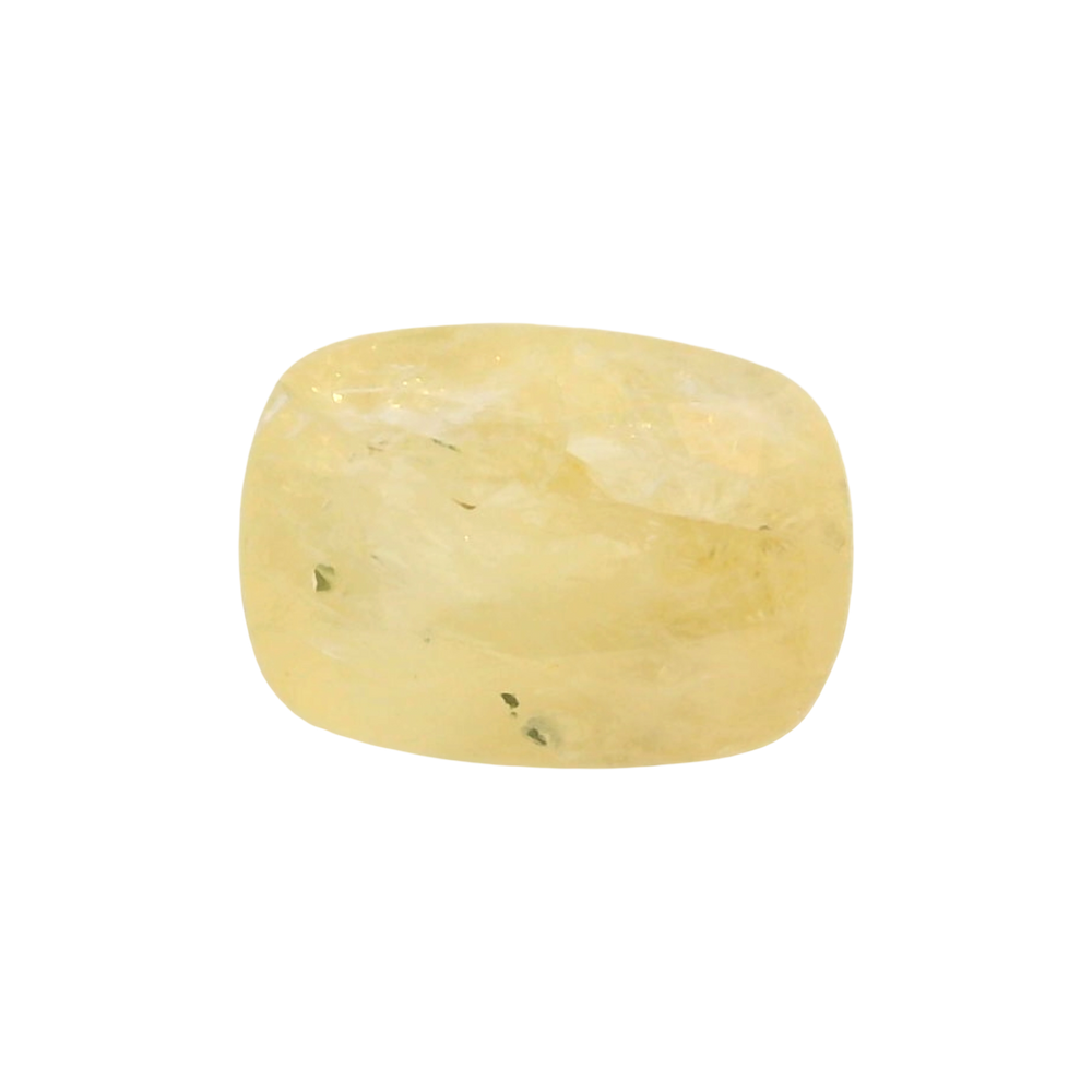 Sri Lankan Yellow Sapphire (Pukhraj) 9.04 Carat / 10.05 Ratti, Unheated and Untreated – No indications of treatment observed – front view