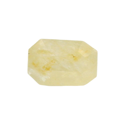 Sri Lankan Yellow Sapphire (Pukhraj) 3.06 Carat / 3.4 Ratti, Unheated and Untreated – No indications of treatment observed – front view