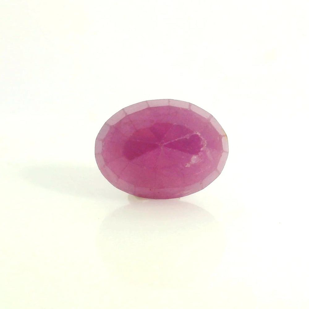 African Ruby (Manik) 3.77 Carat / 4.19 Ratti, Unheated and Untreated – No indications of treatment observed – back view