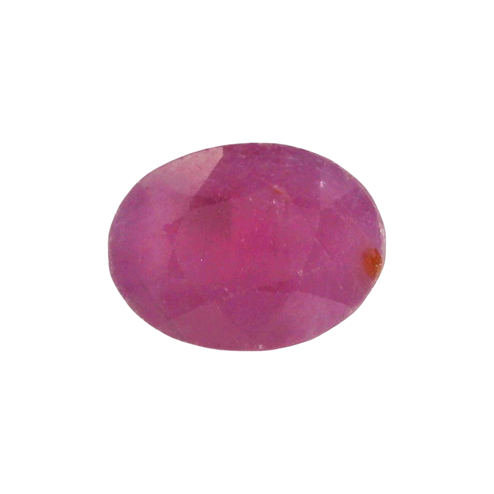 African Ruby (Manik) 3.77 Carat / 4.19 Ratti, Unheated and Untreated – No indications of treatment observed – front view