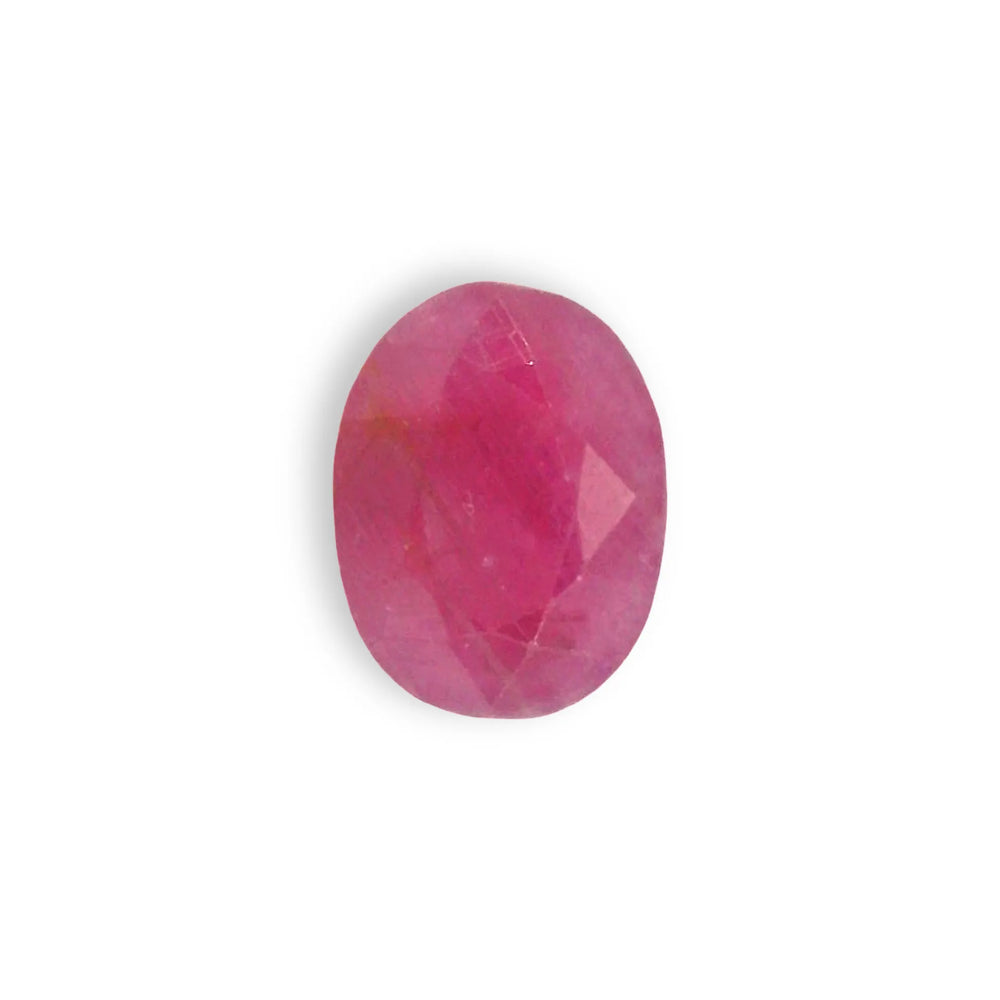 African Ruby (Manik) 3.67 Carat / 4.08 Ratti, Unheated and Untreated – No indications of treatment observed – top view