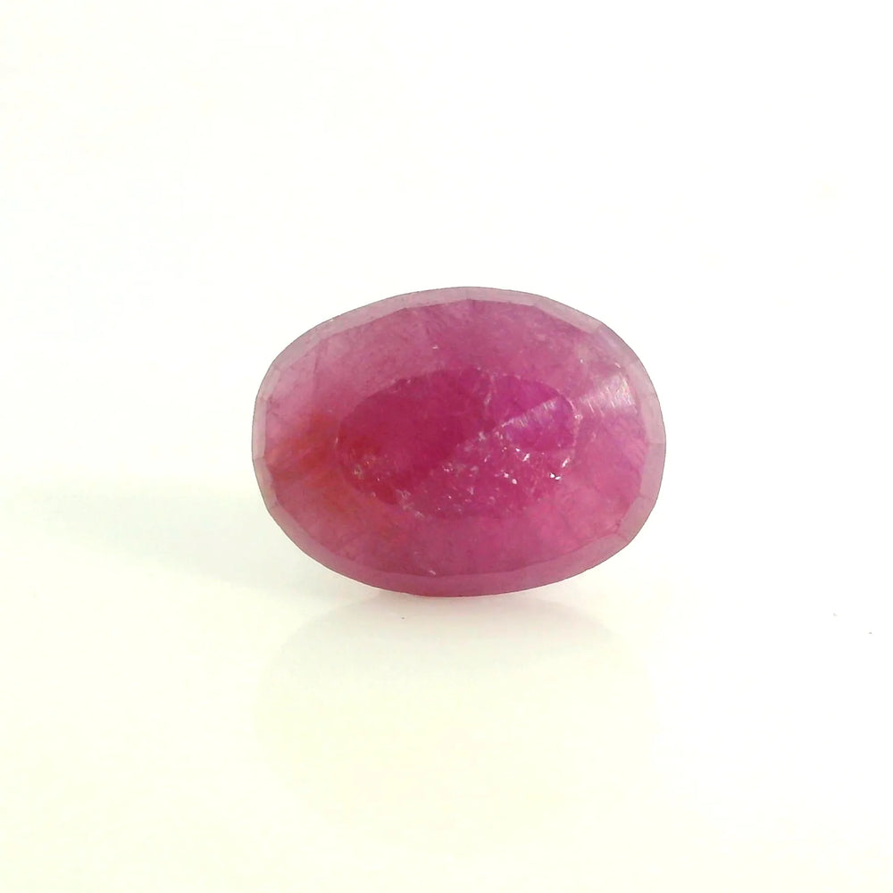 African Ruby (Manik) 5.43 Carat / 6.04 Ratti, Unheated and Untreated – No indications of treatment observed – back view