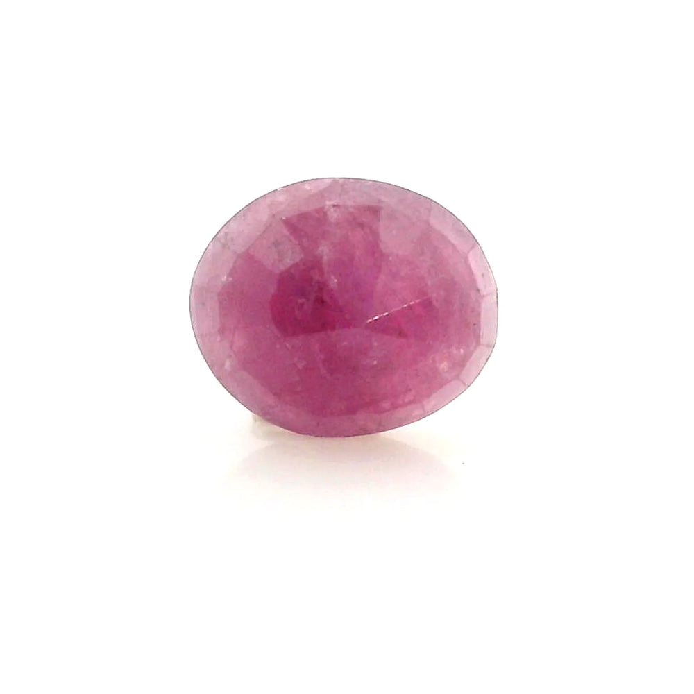 African Ruby (Manik) 5.54 Carat / 6.16 Ratti, Unheated and Untreated – No indications of treatment observed – back view