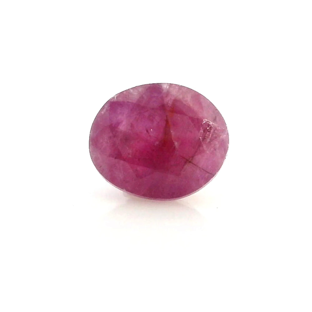 African Ruby (Manik) 5.54 Carat / 6.16 Ratti, Unheated and Untreated – No indications of treatment observed – front view