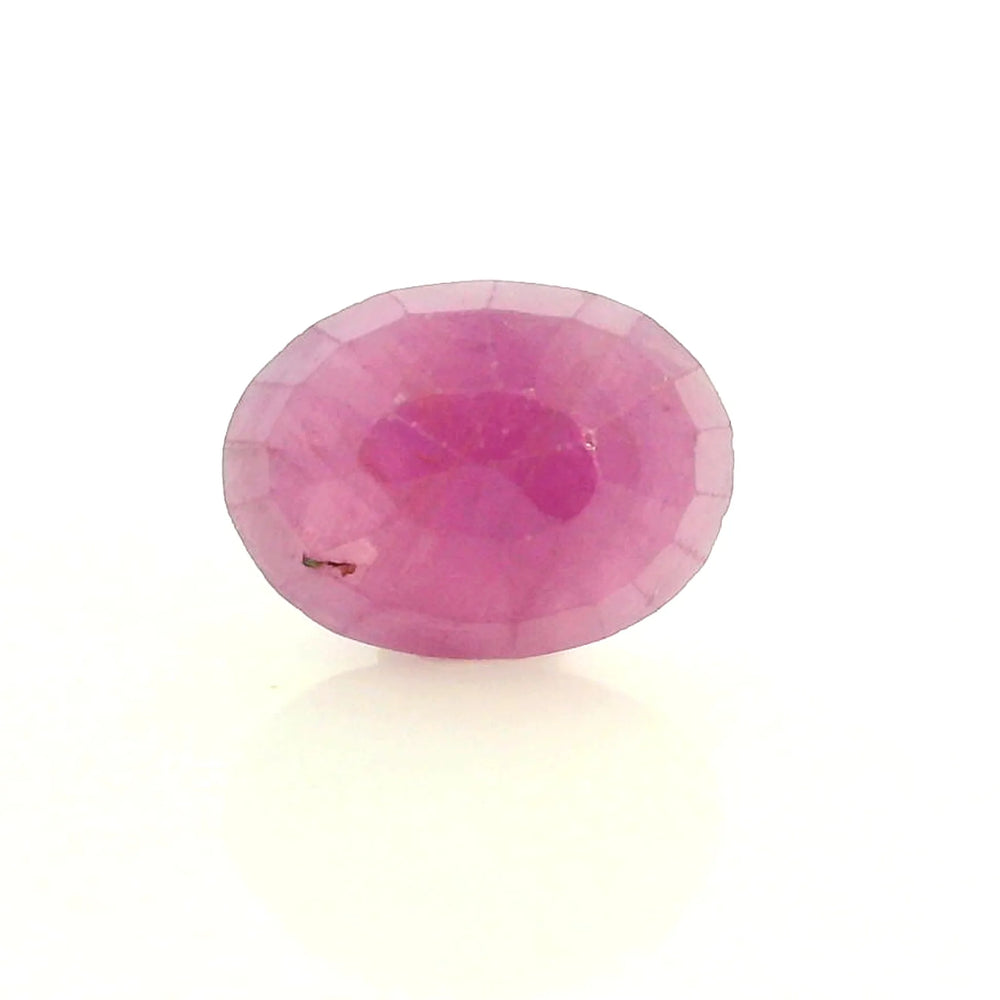 African Ruby (Manik) 4.33 Carat / 4.82 Ratti, Unheated and Untreated – No indications of treatment observed – back view
