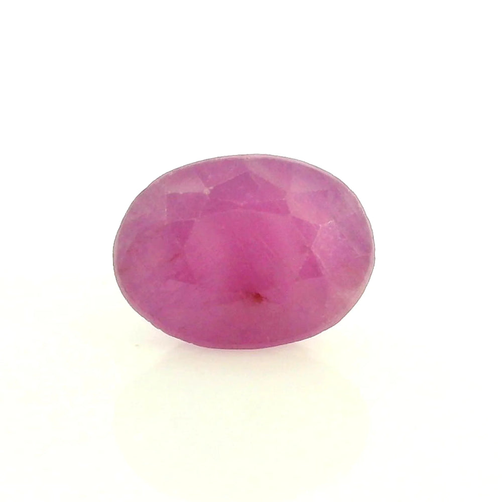 African Ruby (Manik) 4.33 Carat / 4.82 Ratti, Unheated and Untreated – No indications of treatment observed – front view
