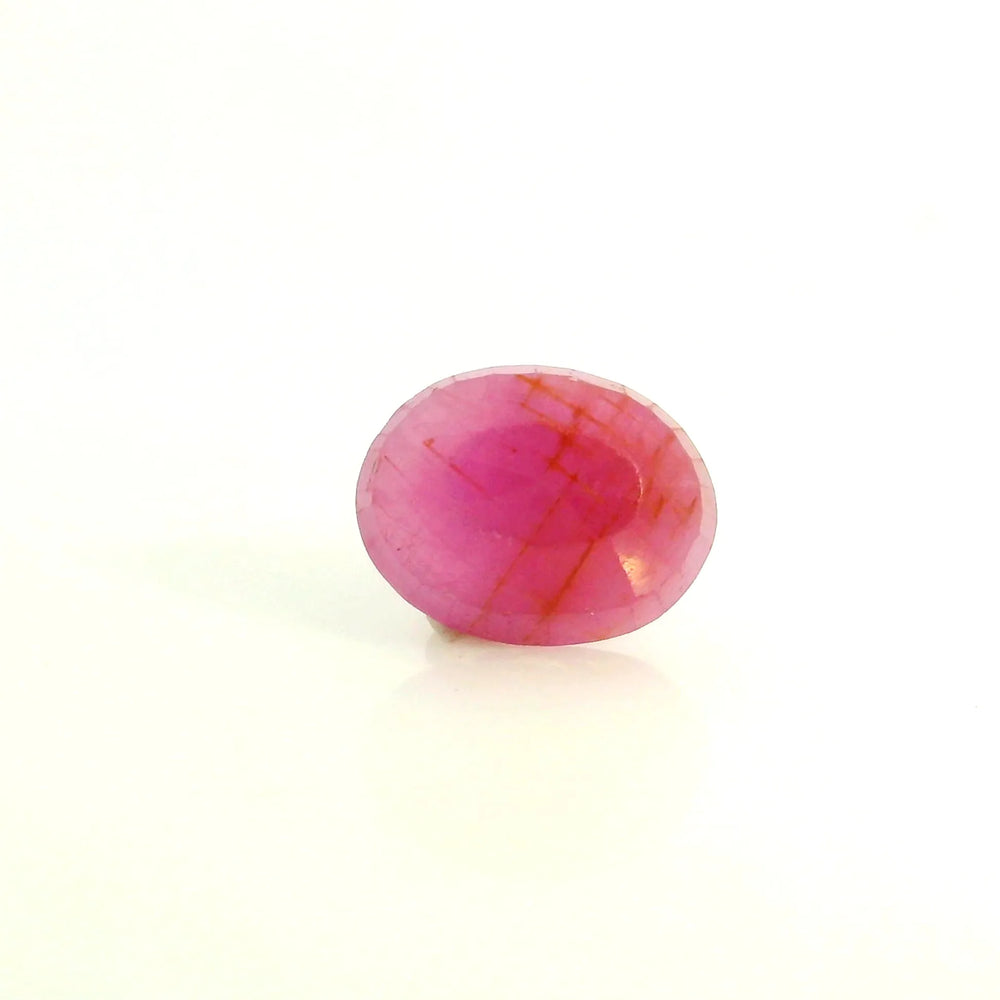 African Ruby (Manik) 3.23 Carat / 3.59 Ratti, Unheated and Untreated – No indications of treatment observed – back view