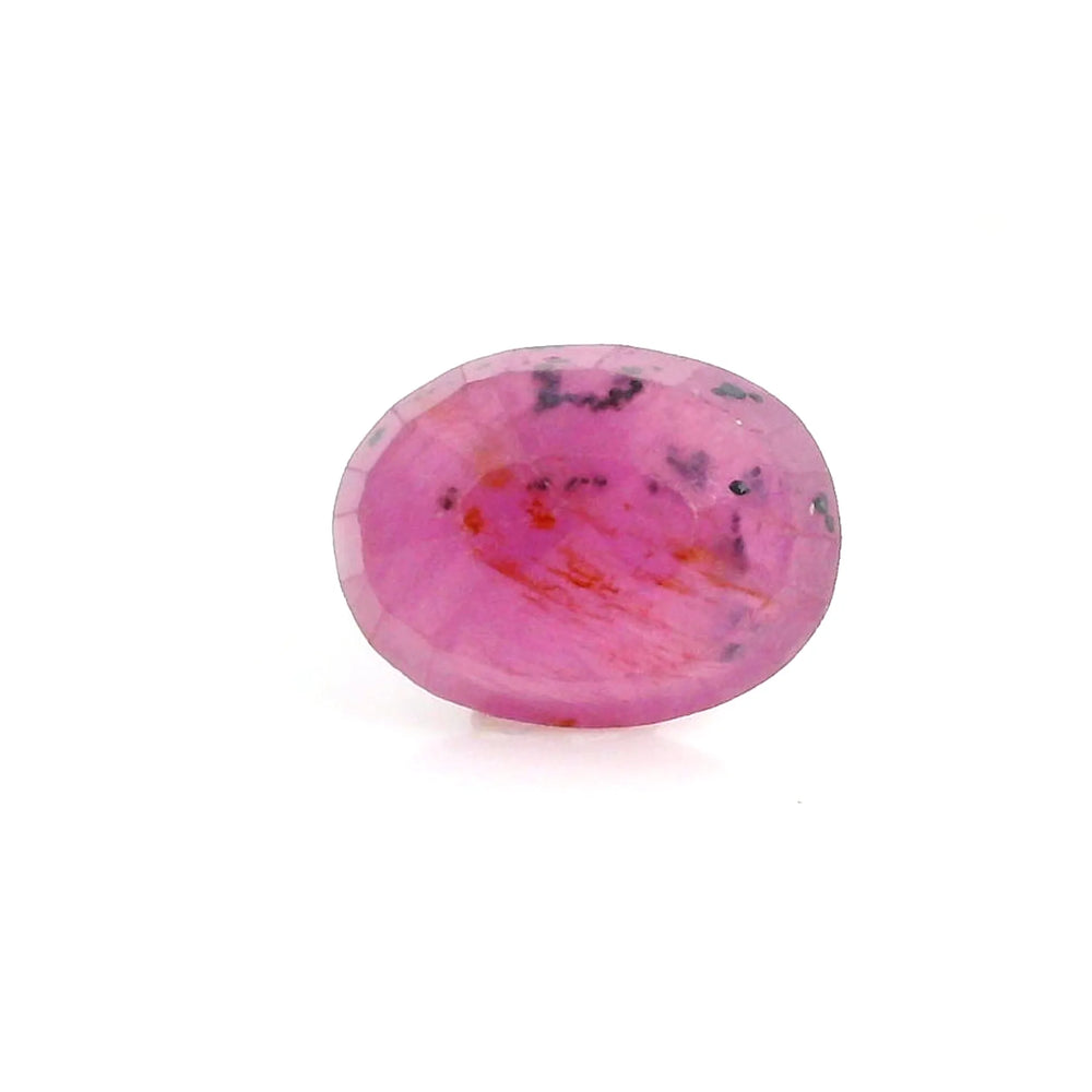 African Ruby (Manik) 4.87 Carat / 5.42 Ratti, Unheated and Untreated – No indications of treatment observed – back view