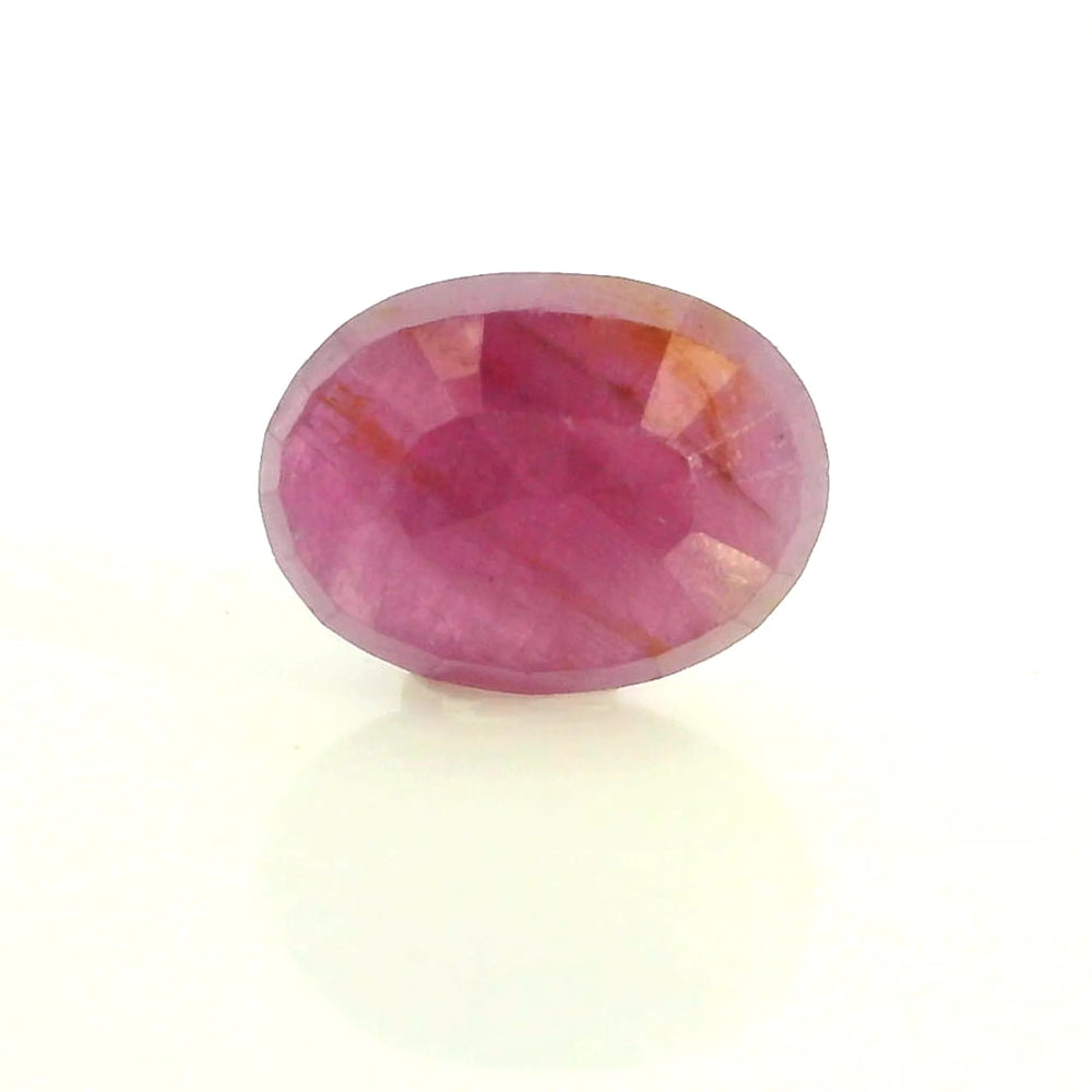 African Ruby (Manik) 4.22 Carat / 4.69 Ratti, Unheated and Untreated – No indications of treatment observed – back view