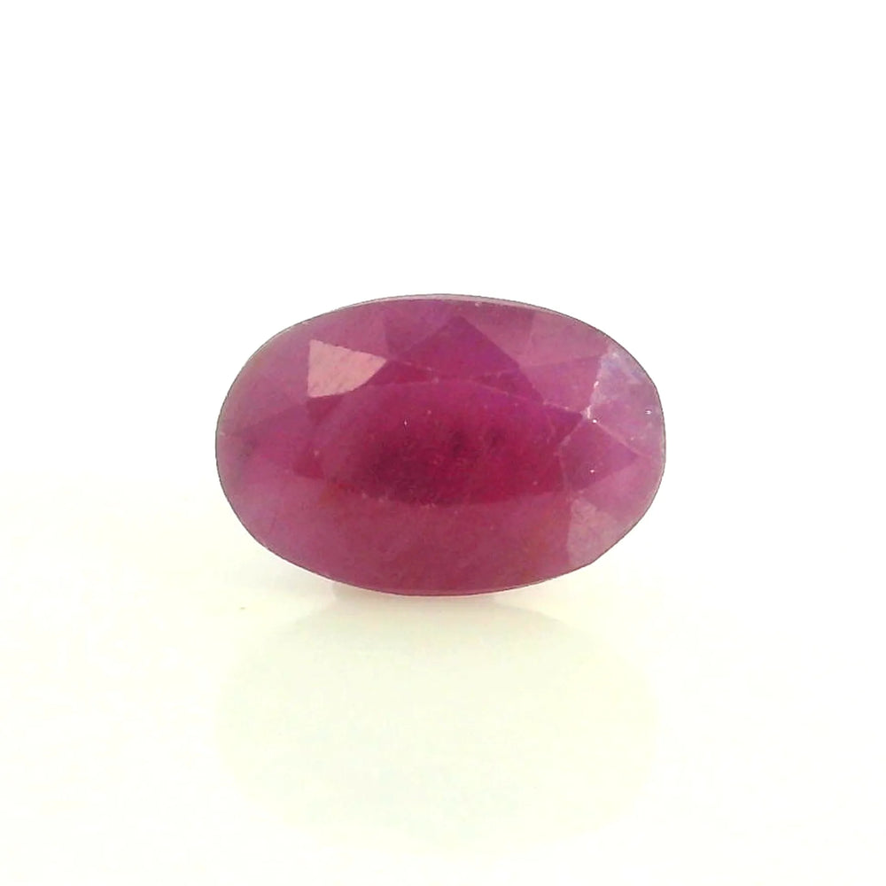 African Ruby (Manik) 3.47 Carat / 3.86 Ratti, Unheated and Untreated – No indications of treatment observed – front view