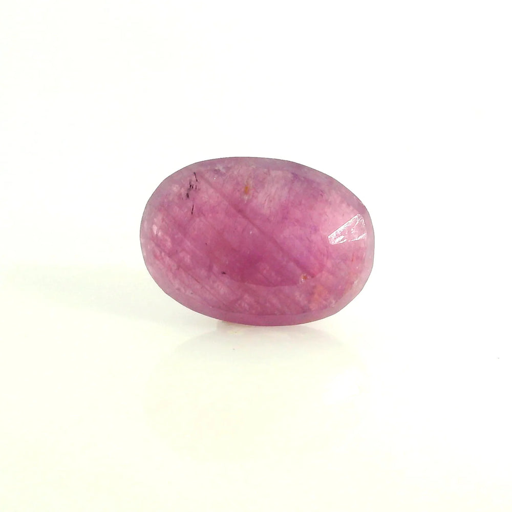 African Ruby (Manik) 4.38 Carat / 4.87 Ratti, Unheated and Untreated – No indications of treatment observed – back view