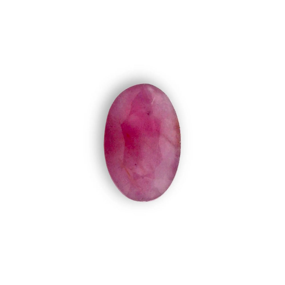 African Ruby (Manik) 3.7 Carat / 4.12 Ratti, Unheated and Untreated – No indications of treatment observed – top view