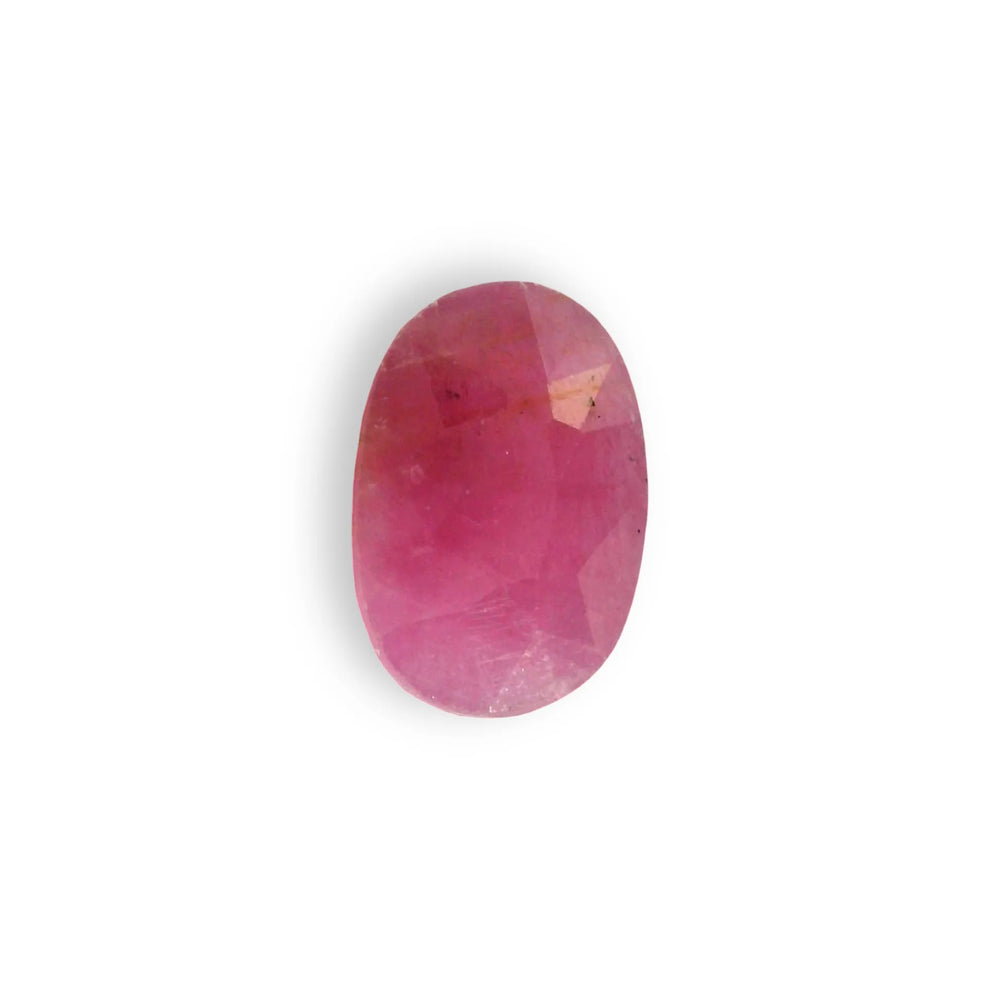 African Ruby (Manik) 5.02 Carat / 5.58 Ratti, Unheated and Untreated – No indications of treatment observed – top view