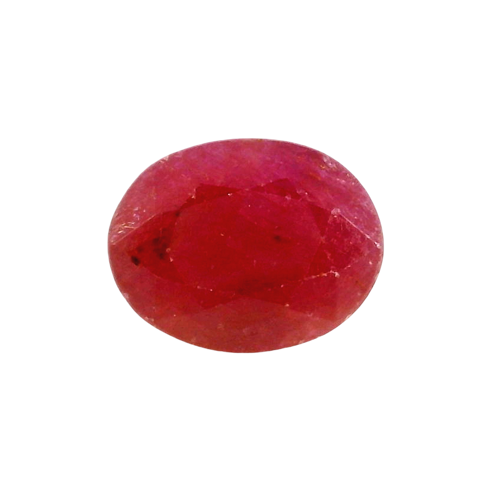 African Ruby (Manik) 4.64 Carat / 5.16 Ratti, Unheated and Untreated – No indications of treatment observed – front view