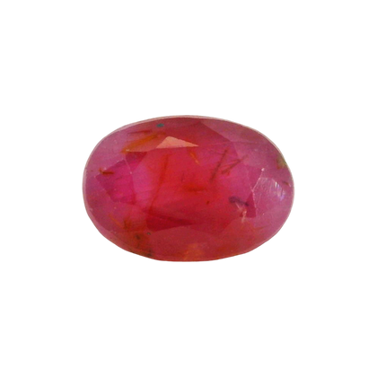 African Ruby (Manik) 4.38 Carat / 4.87 Ratti, Unheated and Untreated – No indications of treatment observed – front view
