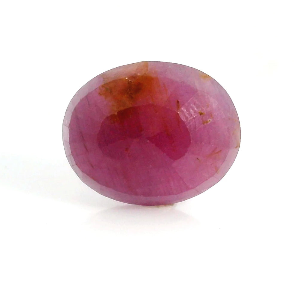 African Ruby (Manik) 9.68 Carat / 10.76 Ratti, Unheated and Untreated – No indications of treatment observed – back view