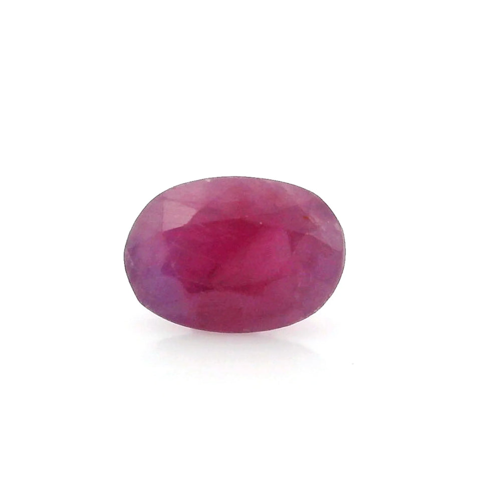 African Ruby (Manik) 3.47 Carat / 3.86 Ratti, Unheated and Untreated – No indications of treatment observed – front view