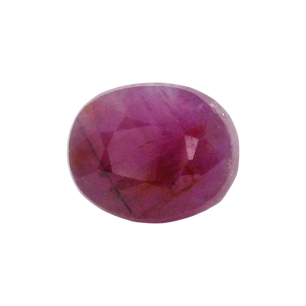 African Ruby (Manik) 6.12 Carat / 6.8 Ratti, Unheated and Untreated – No indications of treatment observed – front view