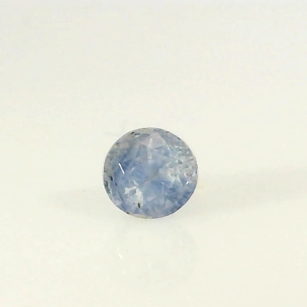 Kashmir Blue Sapphire (Neelam) 0.63 Carat / 0.7 Ratti, Unheated and Untreated – No indications of treatment observed – front view