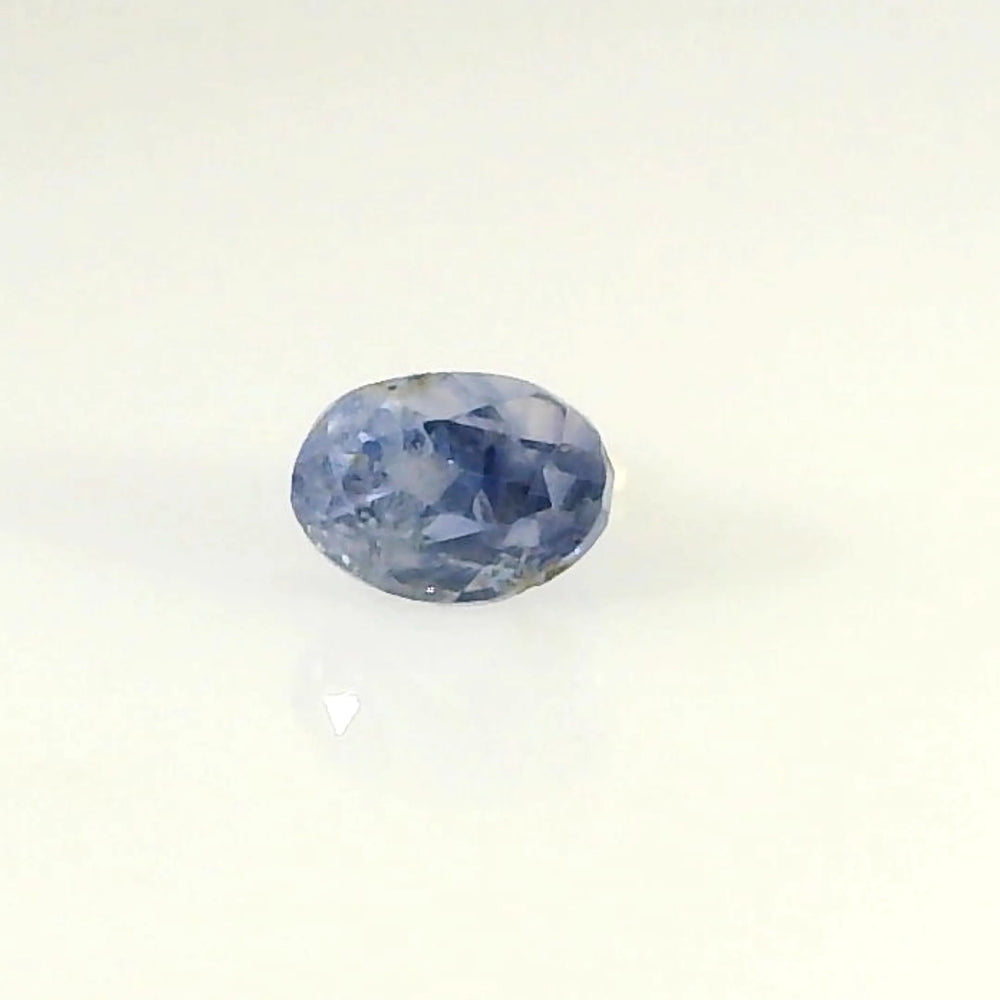 Kashmir Blue Sapphire (Neelam) 0.65 Carat / 0.73 Ratti, Unheated and Untreated – No indications of treatment observed – front view