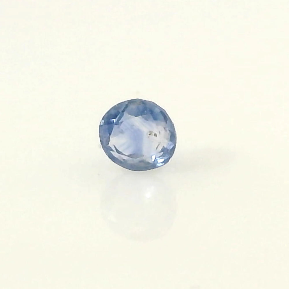 Kashmir Blue Sapphire (Neelam) 0.37 Carat / 0.42 Ratti, Unheated and Untreated – No indications of treatment observed – front view