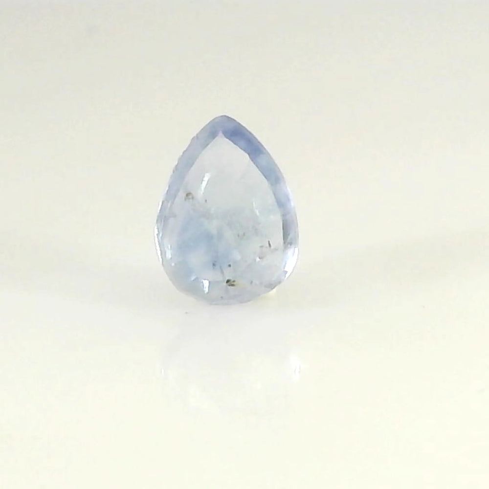 Kashmir Blue Sapphire (Neelam) 0.78 Carat / 0.87 Ratti, Unheated and Untreated – No indications of treatment observed – back view