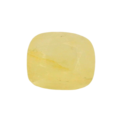 Burmese Yellow Sapphire (Pukhraj) 8.14 Carat / 9.05 Ratti, Unheated and Untreated – No indications of treatment observed – front view
