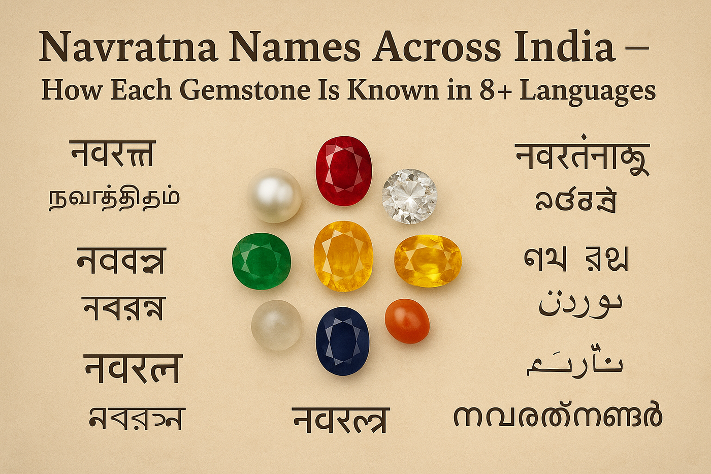 Navratna Names Across India – How Each Gemstone Is Known in 8+ Languages