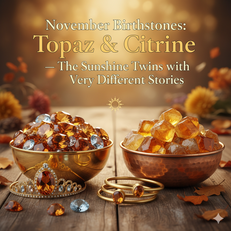 November Birthstones: Topaz & Citrine: The Sunshine Twins with Very Different Stories