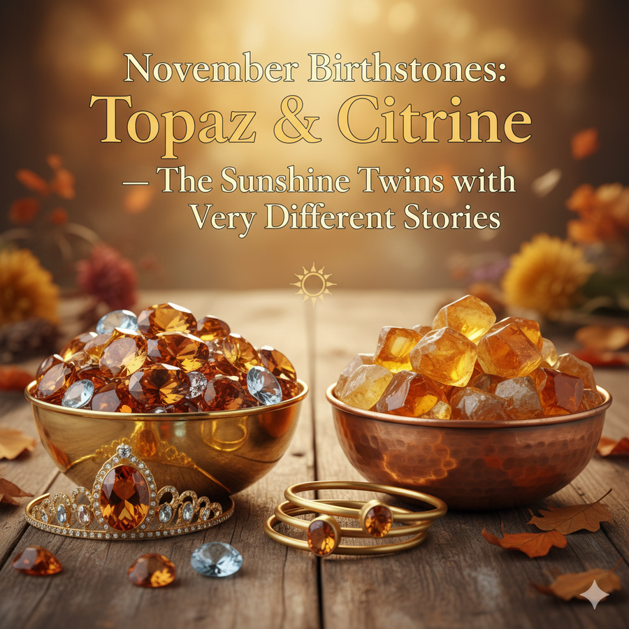 November Birthstones: Topaz & Citrine: The Sunshine Twins with Very Different Stories