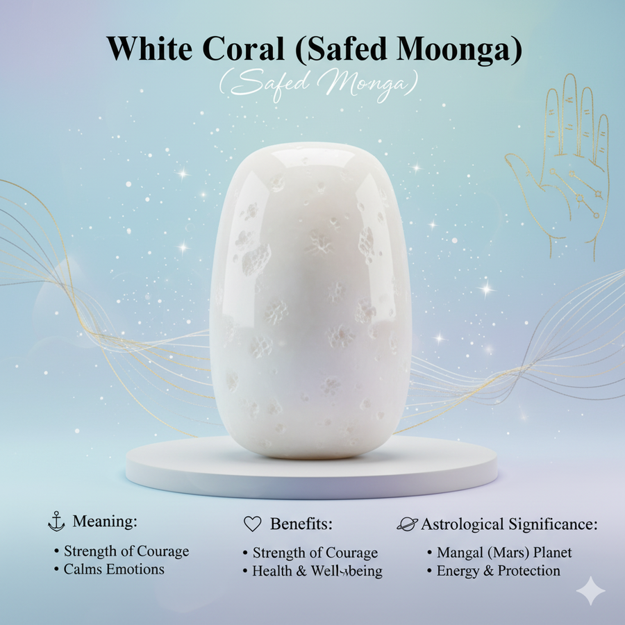 White Coral (Safed Moonga): Meaning, Benefits, and Astrological Significance
