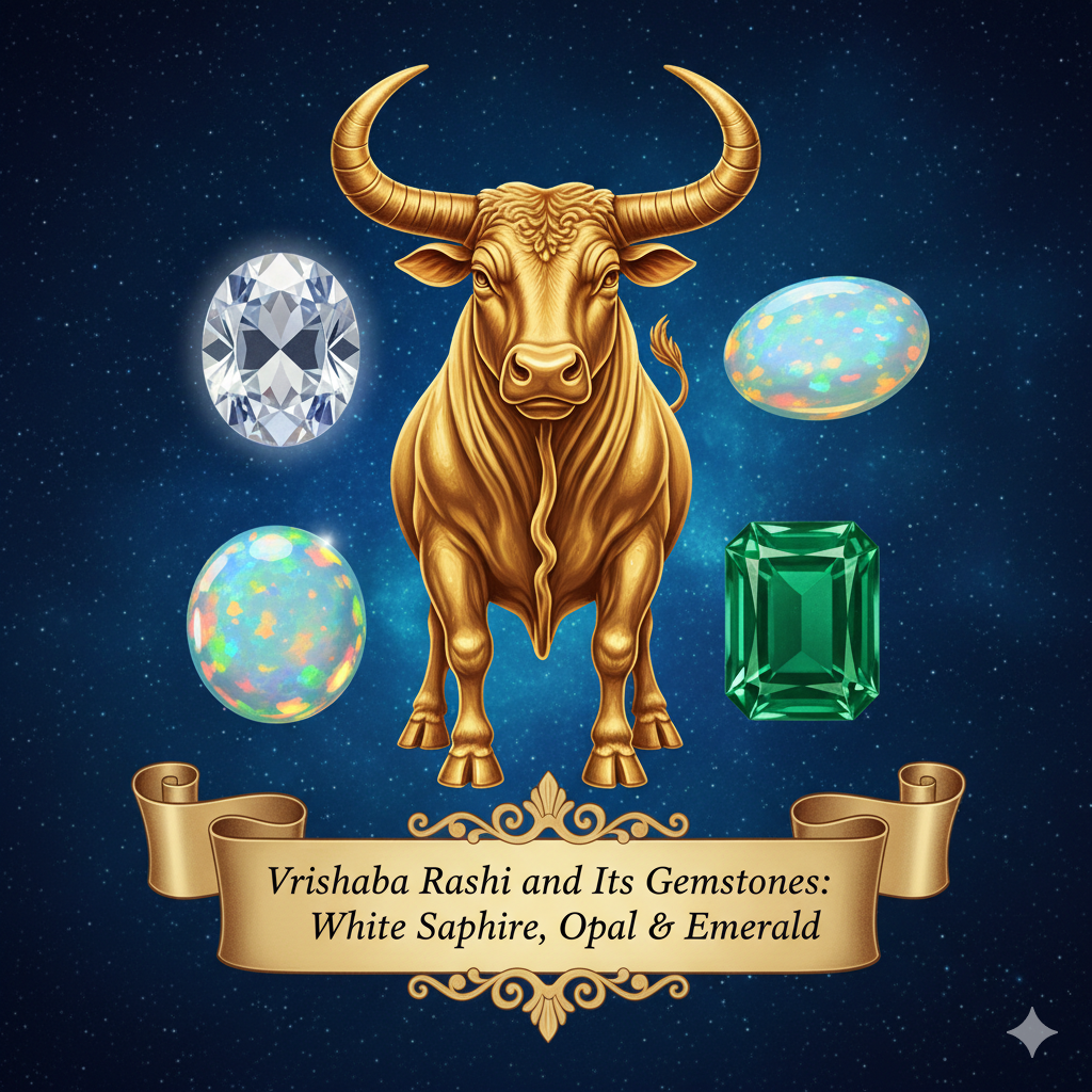 Vrishabha Rashi and Its Gemstones: White Sapphire, Opal & Emerald